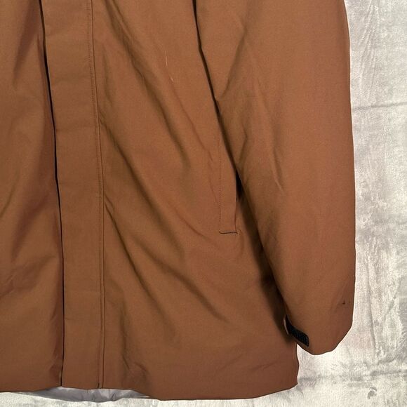 NWT New Moosejaw Brown FullZip Duck Down Filled Parka Adjustable Hood Size XLT - Picture 8 of 15